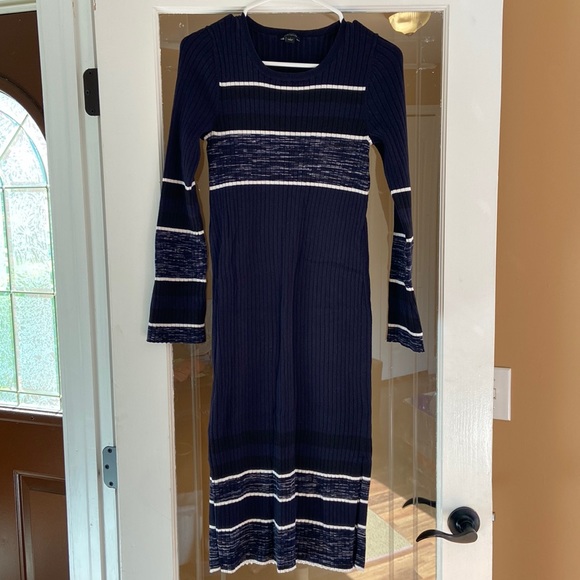 Ann Taylor Long Sleeve Midi Sweater Dress - Picture 1 of 3